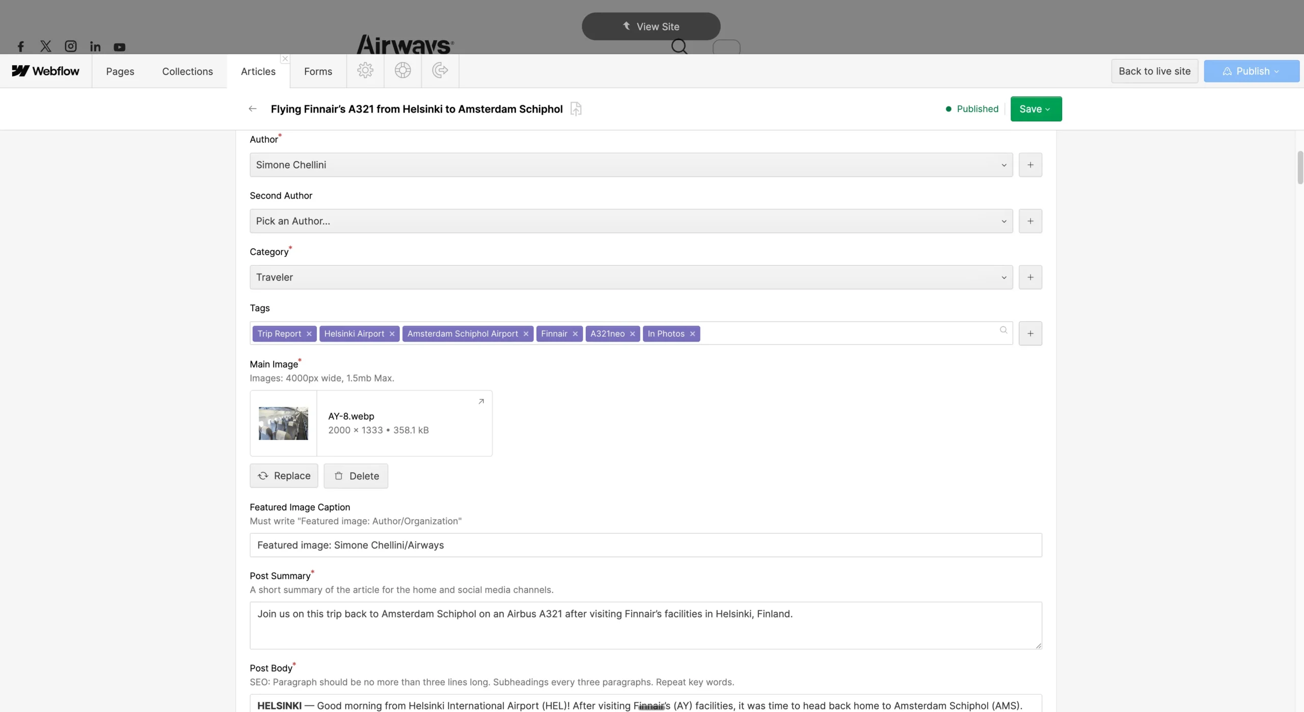 Webflow CMS