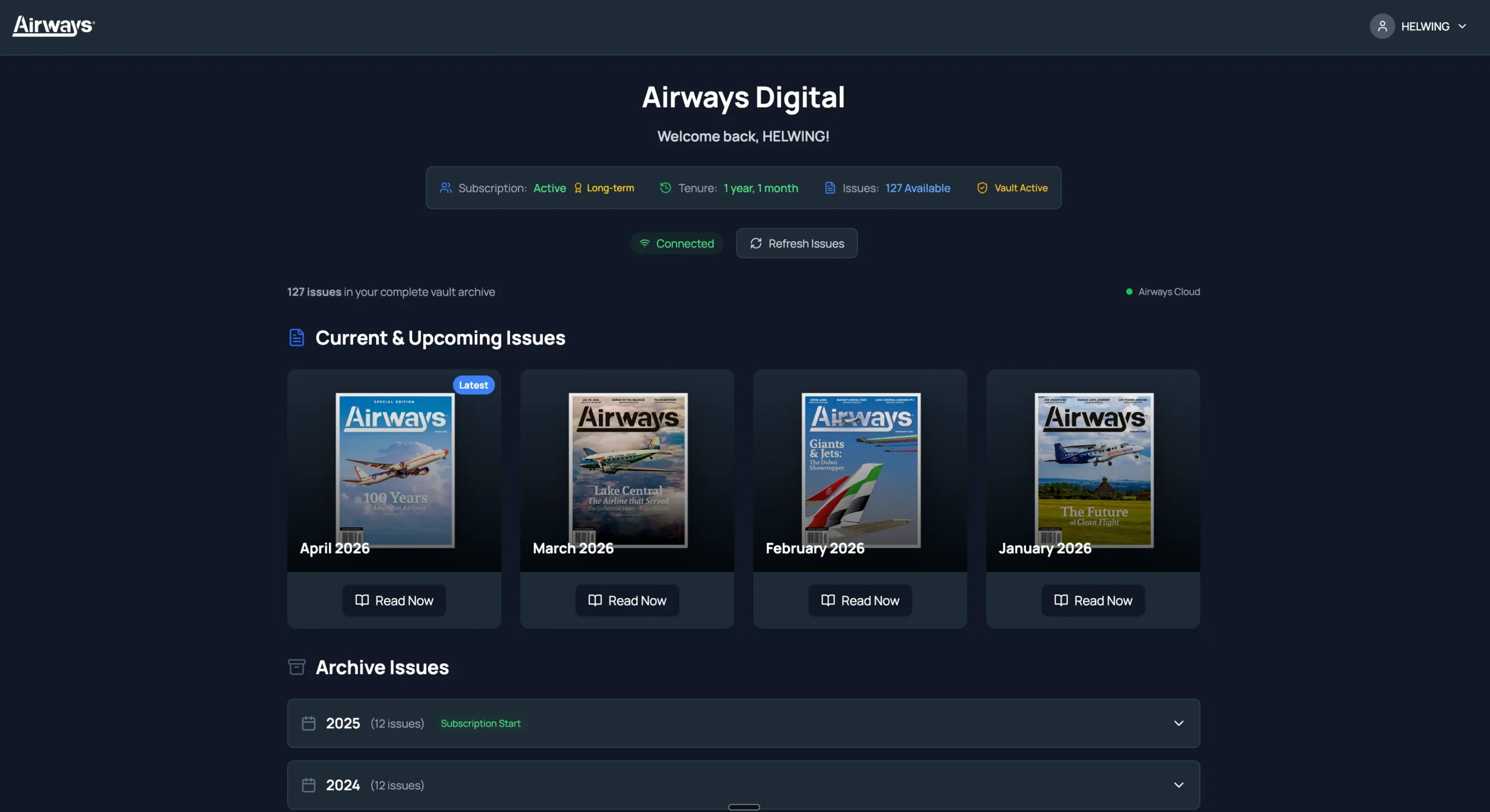 Airways Digital Reader screenshot