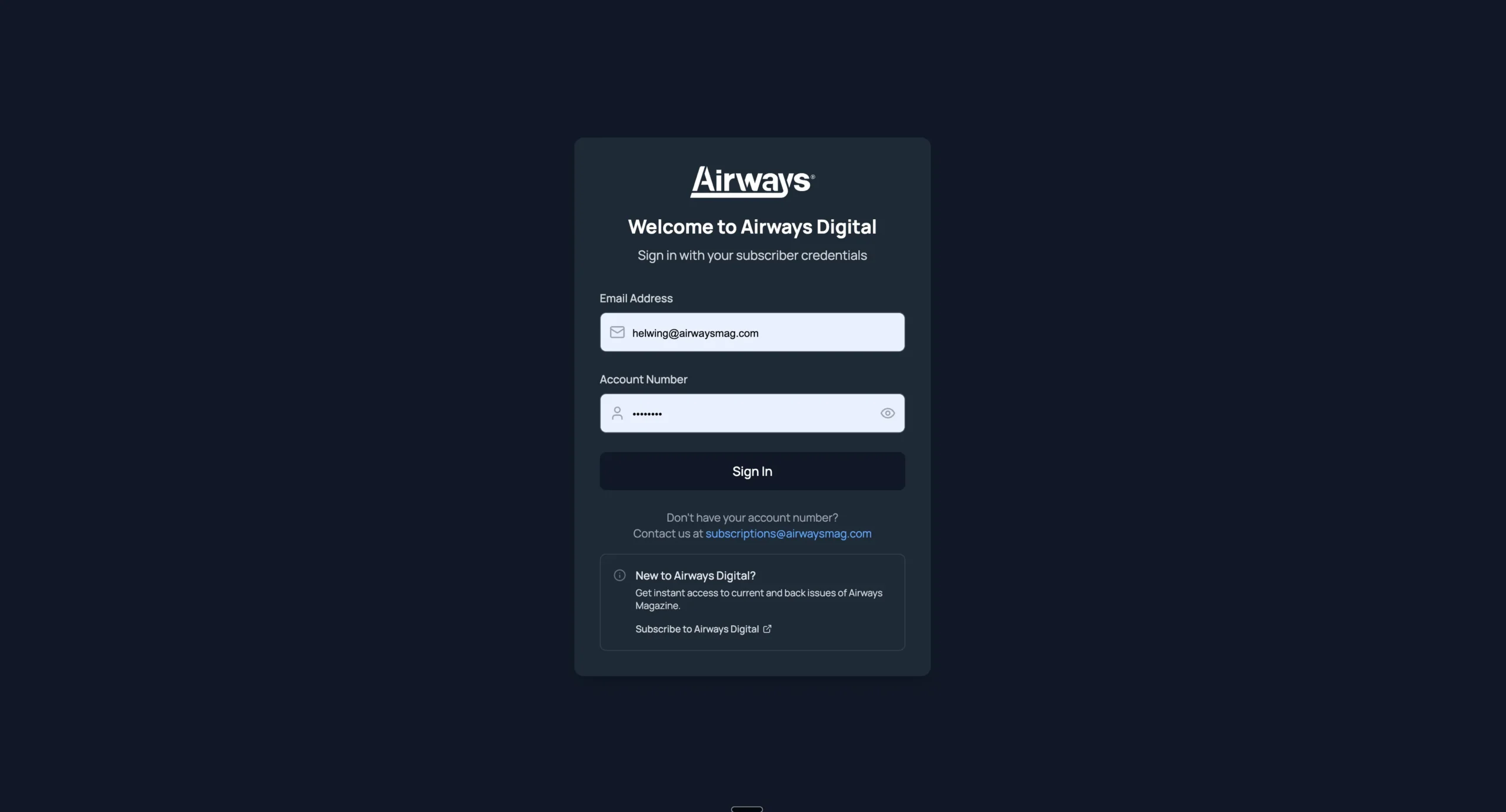 Airways Digital Reader screenshot